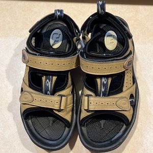 FootJoy GreenJoys Tan Strap Soft Spikes Golf Sandals Shoes (48805) Women's 9